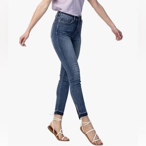 Judy Blue High Waist Skinny Jeans with Side Slit Released Hem (JB-82422)